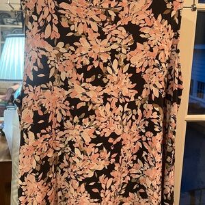J. Jill Pink and Black Floral tunic top